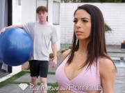 Preview 4 of PUREMATURE Mature Babe Workout With Creamy Deep Filling