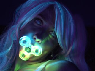 SecretCrush4K - Glowing Neon Babe Teases Your Cock With Her Perfect Body PMV