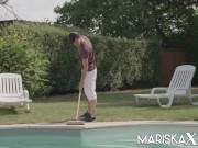 Preview 1 of MARISKAX Busty brunette Lucia Love seduces the pool boy