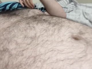 Laying down belly play