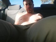 Preview 1 of Straight Aussie Guy Moans and Cums in Public Carpark