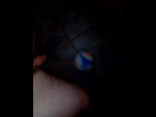 Teen Boy plays soccer naked