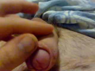 playing dick, belly, balls, small cock