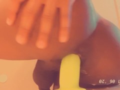 Transgirl creams fat ass