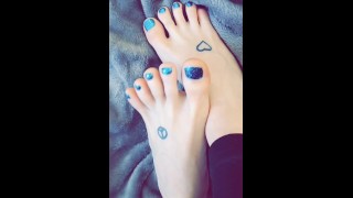 Metallic Blue Toes Compilation 