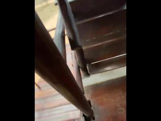 Outdoor sex on the balcony French brunette Clea Gaultier - MySexMobile screenshot number 1