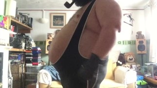 кожаная перчатка трубка зажим