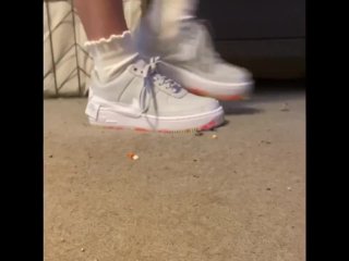 Nike sneaker and socks crush giantess Kristine