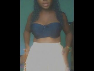 Beautiful Ebony Teasing with her Long tongue pt1