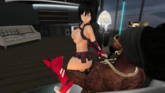 Second Life - Falara reitet eine BBC