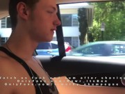 Preview 6 of Twink Dares 18 Straight Jock to suck his dick in an Uber getting him hard!
