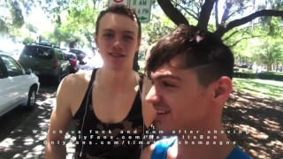 Twink Dares 18 Straight Jock to suck his dick in an Uber getting him hard!