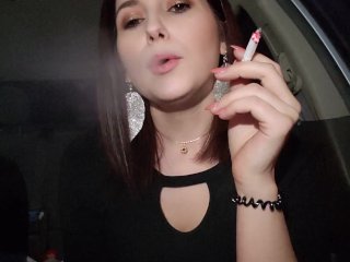 brunette smoking, teenager, smoking fetish, amateur