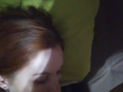 Preview 6 of Redhead young russian gets fucked in the mouth and she swallows cum