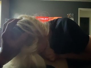 blonde, verified amateurs, blowjob, early morning head