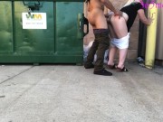 Preview 6 of CHICAGO PUBLIC SEX FUCKED MY BOSS WIFE BEHIND DUMPSTER ON LUNCH BREAK NO CONDOM MONDAY