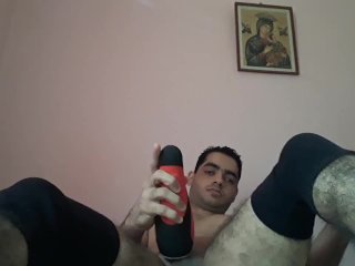 arab, solo male, blowjob, masturbation