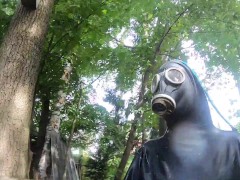 Hazmat Suit walk outside