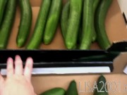 Preview 1 of 18yo TEEN FIRST TIME Cucumber BBW HUGE TIT TEENY GIRL GERMAN Lisa2001 BIG ASS BIG TITS PERFECT