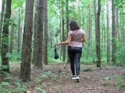 Preview 2 of Horny boy fucked his friend's wife in the woods!