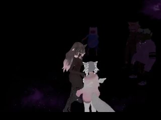 anime, vrchat, threesome, butt