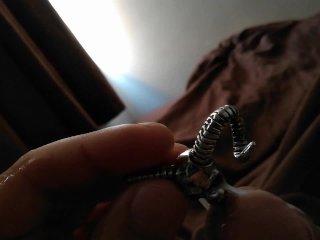 Trying my new urethral dilator,intense andpainful orgasm