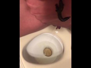 pee pee, piss standing up, vertical video, pissing on seat