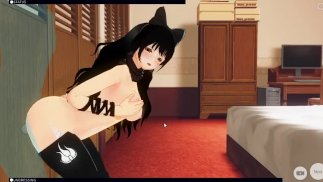 [CM3D2] - Хентай RWBY, приятное развлечение с Блейк Белладонной И Ее Попой