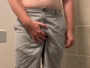 Preview 3 of Pissing In My Khaki Shorts, Piss Runs Down My Leg