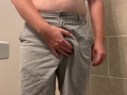 Preview 4 of Pissing In My Khaki Shorts, Piss Runs Down My Leg