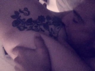 pussy lips, amateur couple, pussy licking, tatted pussy