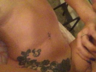 tatted pussy, rough finger fuck, pussy licking, female orgasm