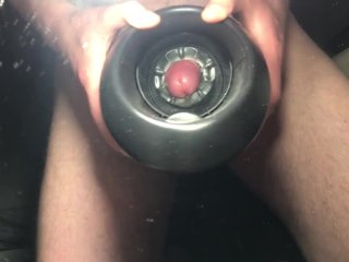 How long will I resist? Milked by Launch on max speed. It made me cum in 18 seconds. Mirror view.