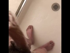 Washing my girl cock  