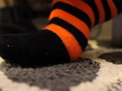 Unaware Goth Giantess Socks Crush