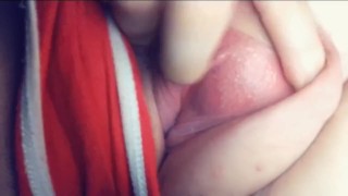 Spreading My Fat Virgin Pussy Up Close