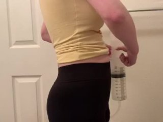 500 ml Water Enema Inflation, My Tummy Expands_sooooo Much