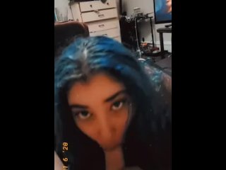 bbw, mouth play, vertical video, blowjob