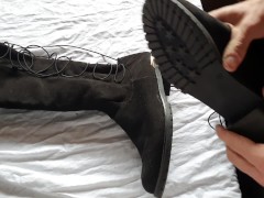 Cum on highboots