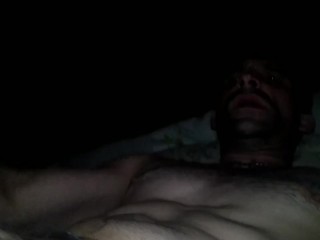 Black and white erotic masturbation in bedroom photo