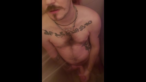 Alternative Straight Guy Shower Masturbation