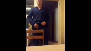 Cop in uniform moans and bust his nut cumming hard