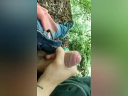 Preview 5 of Wanking Outdoors (Twink Jacking off = cum)