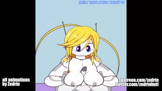 Monster Girls Robot Girls Breast Expansion Animations By Zedrin Gif Compilation