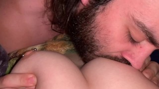 Boyfriend Sucking And Nibbling On My Pierced Nipples