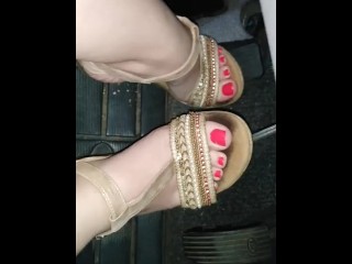 Pedal Pumping in Sandals Hot Feet