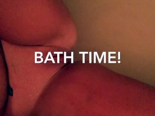 bath, tattooed women, big ass, blonde