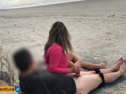 Preview 2 of Playing on the public beach with anal - Real Amateur