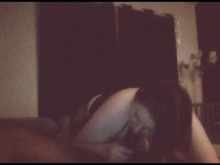 wifey sitting on my face watching herself suck my dick