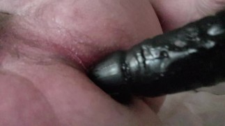 Fucking myself with my Doc Johnson Vac-U-Lock Codeblack Classic Dong - Bit of prostate play too